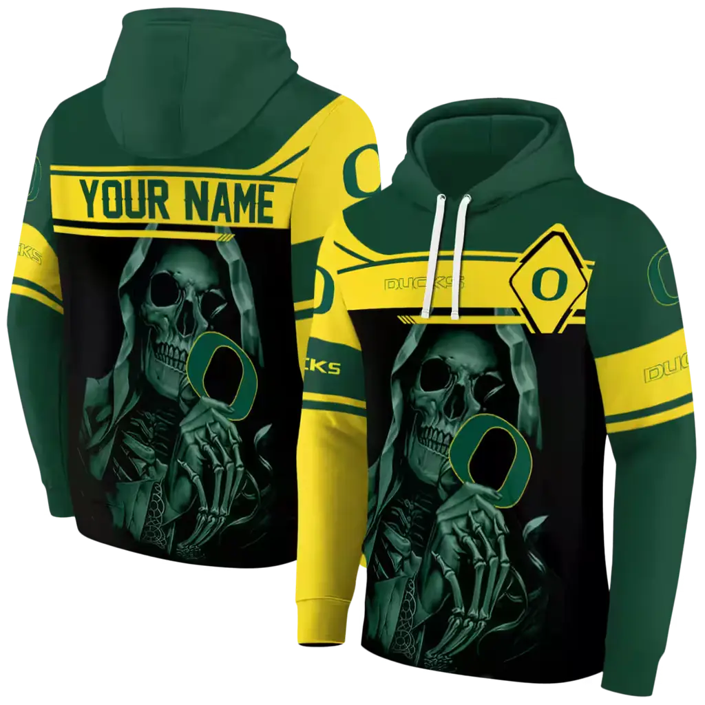 customized oregon ducks grim reaper green black hoodie fashion forward customized oregon ducks grim reaper green black hoodie fashion forward