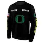 customized oregon ducks punisher skull black hoodie best selling
