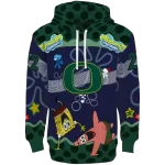 customized oregon ducks spongebob patrick star green navy hoodie best selling