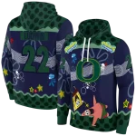 customized oregon ducks spongebob patrick star green navy hoodie best selling