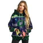 customized oregon ducks spongebob patrick star green navy hoodie best selling