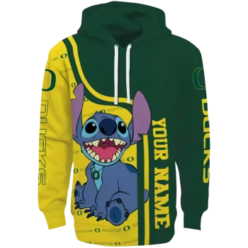 customized oregon ducks stitch green hoodie best selling