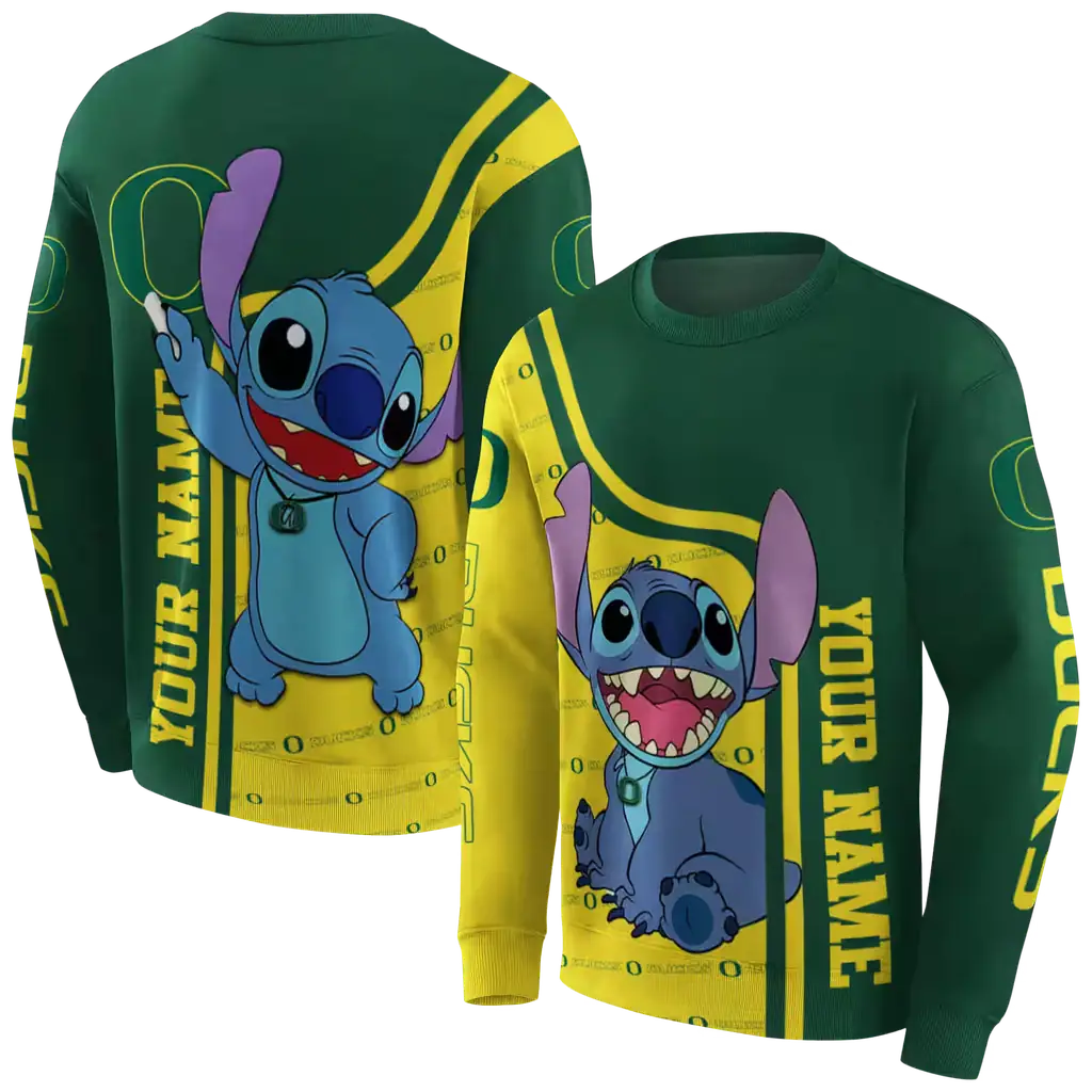 customized oregon ducks stitch green hoodie premium grade customized oregon ducks stitch green hoodie premium grade