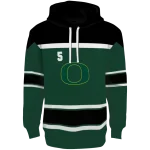 customized oregon ducks striped pattern green hoodie best selling