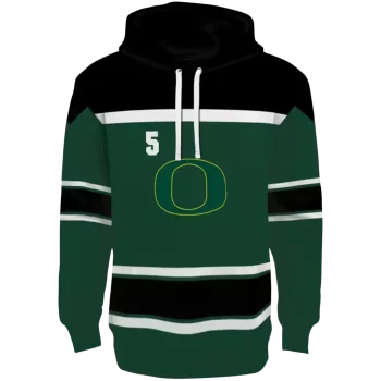 customized oregon ducks striped pattern green hoodie best selling