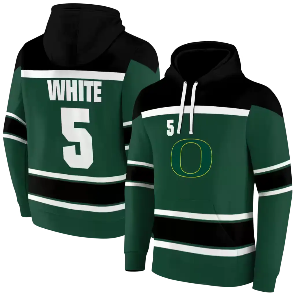 customized oregon ducks striped pattern green hoodie fashion forward customized oregon ducks striped pattern green hoodie fashion forward