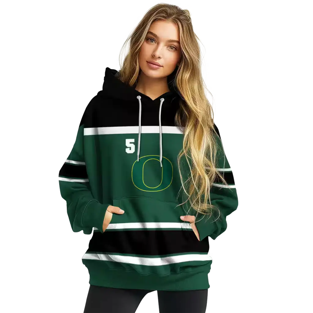 customized oregon ducks striped pattern green hoodie high quality customized oregon ducks striped pattern green hoodie high quality