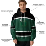 customized oregon ducks striped pattern green hoodie best selling