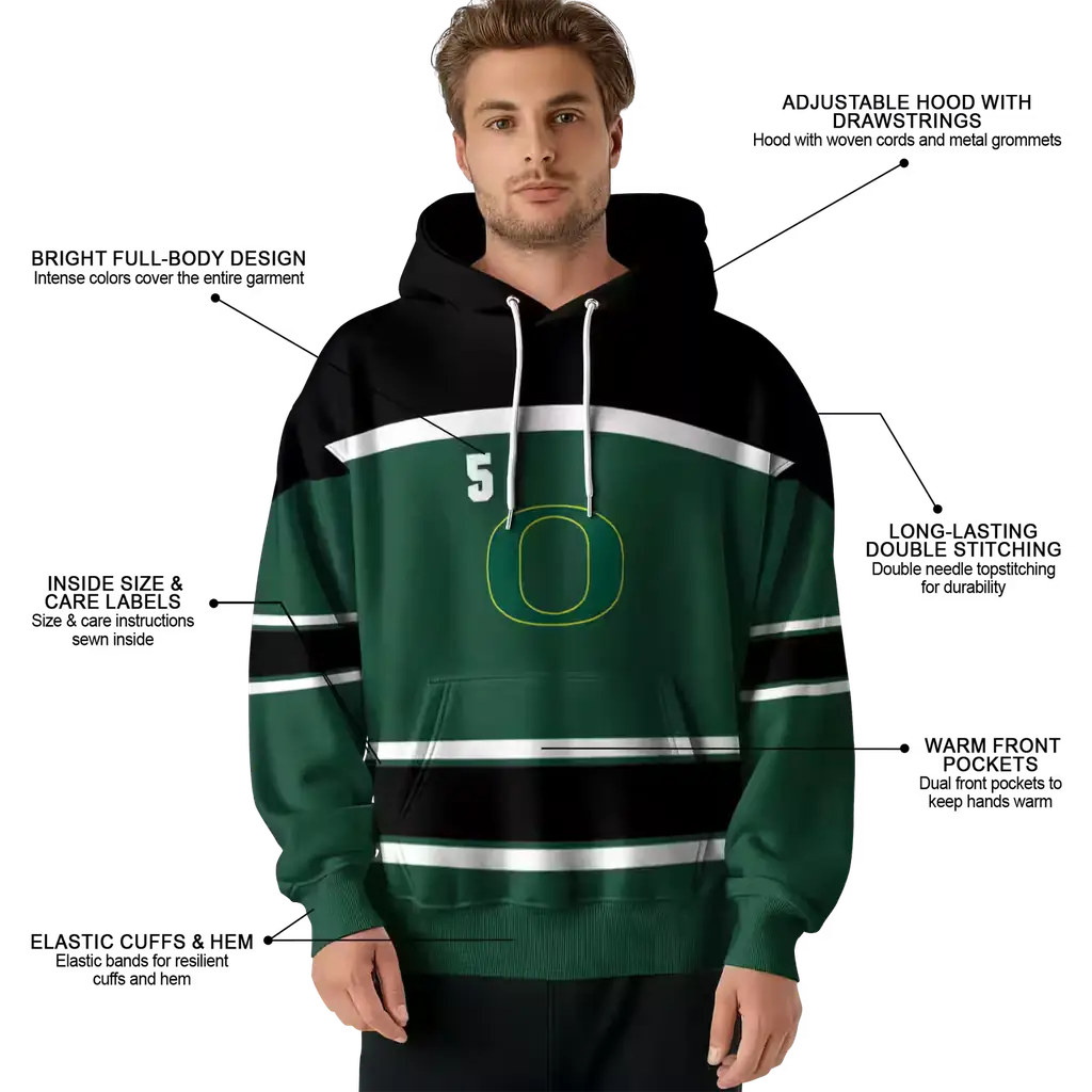 customized oregon ducks striped pattern green hoodie latest model customized oregon ducks striped pattern green hoodie latest model