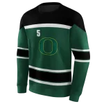 customized oregon ducks striped pattern green hoodie best selling
