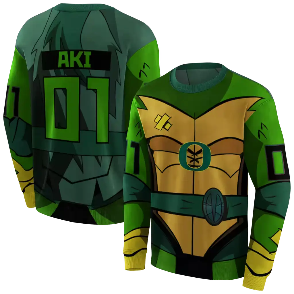 customized oregon ducks superhero armor green hoodie premium grade customized oregon ducks superhero armor green hoodie premium grade