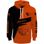 customized oregon state beavers abstract shape orange hoodie best selling