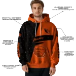 customized oregon state beavers abstract shape orange hoodie best selling