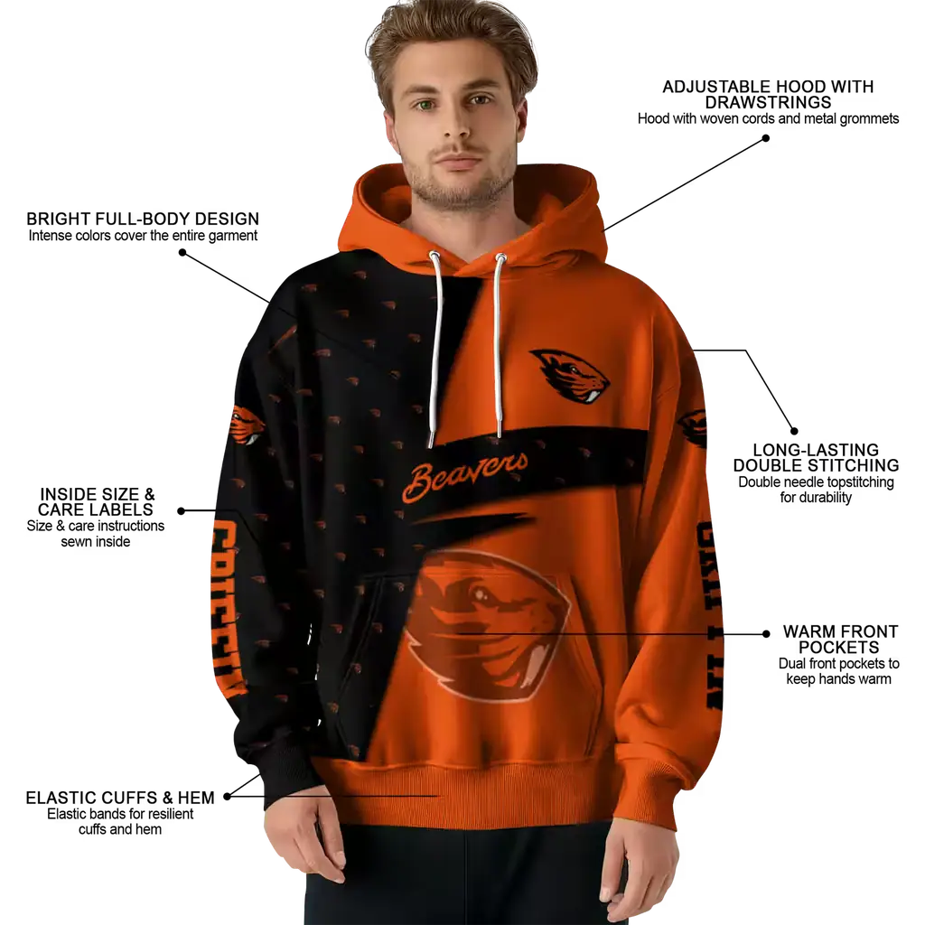 customized oregon state beavers abstract shape orange hoodie latest model customized oregon state beavers abstract shape orange hoodie latest model