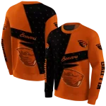 customized oregon state beavers abstract shape orange hoodie best selling