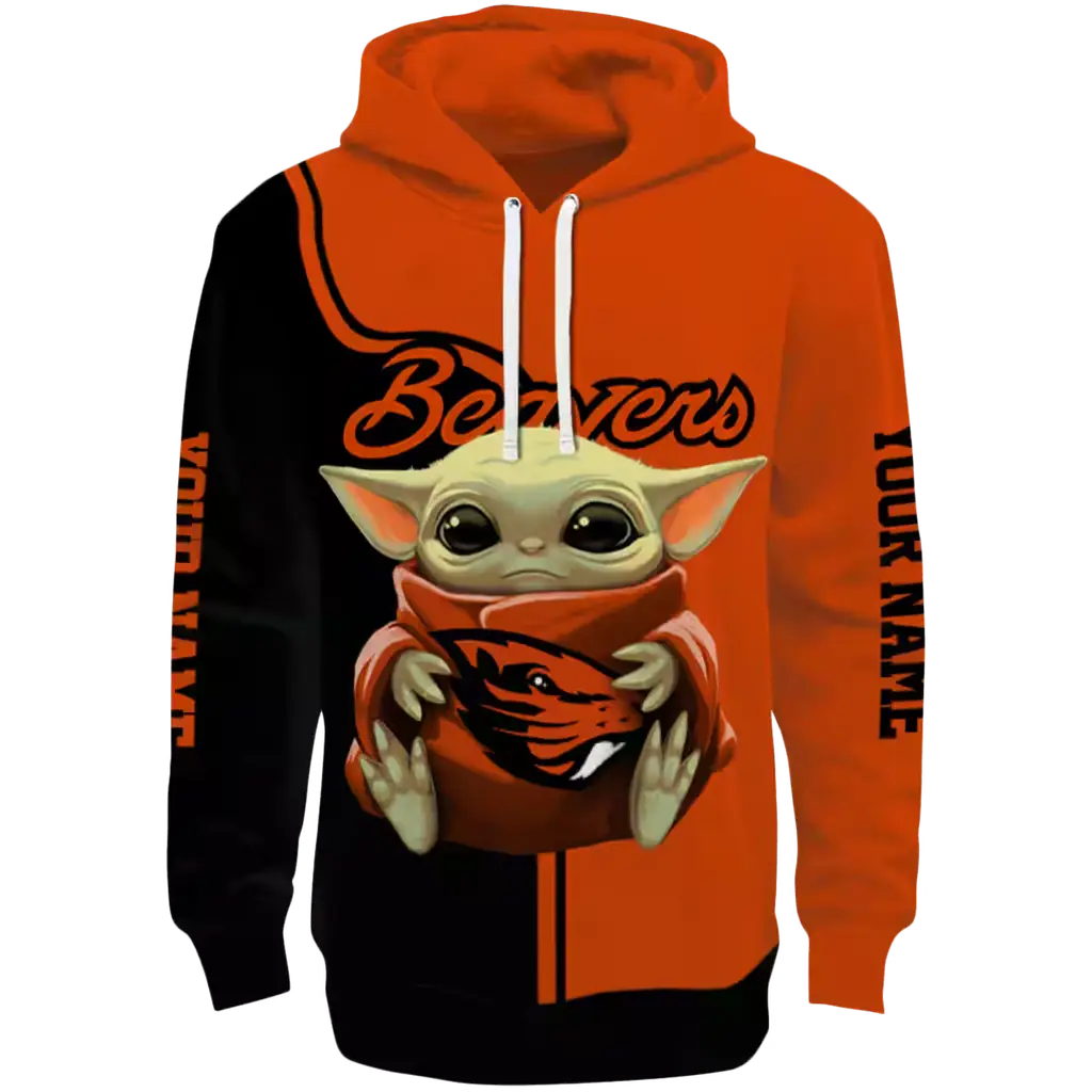 customized oregon state beavers baby yoda orange black hoodie best selling customized oregon state beavers baby yoda orange black hoodie best selling