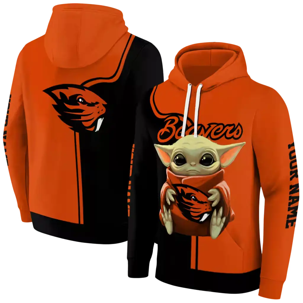 customized oregon state beavers baby yoda orange black hoodie fashion forward customized oregon state beavers baby yoda orange black hoodie fashion forward