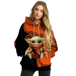 customized oregon state beavers baby yoda orange black hoodie best selling