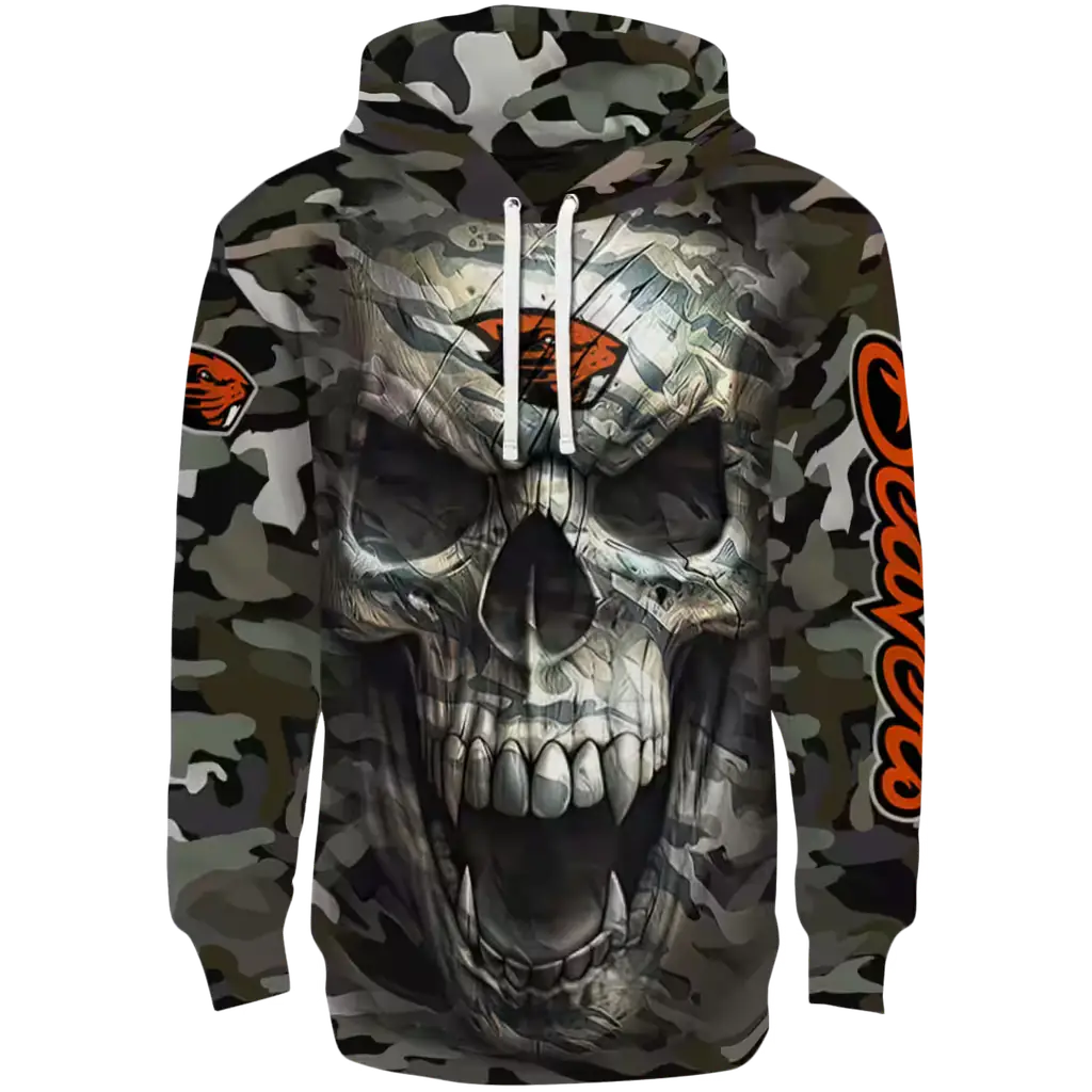 customized oregon state beavers camo skull hoodie best selling customized oregon state beavers camo skull hoodie best selling