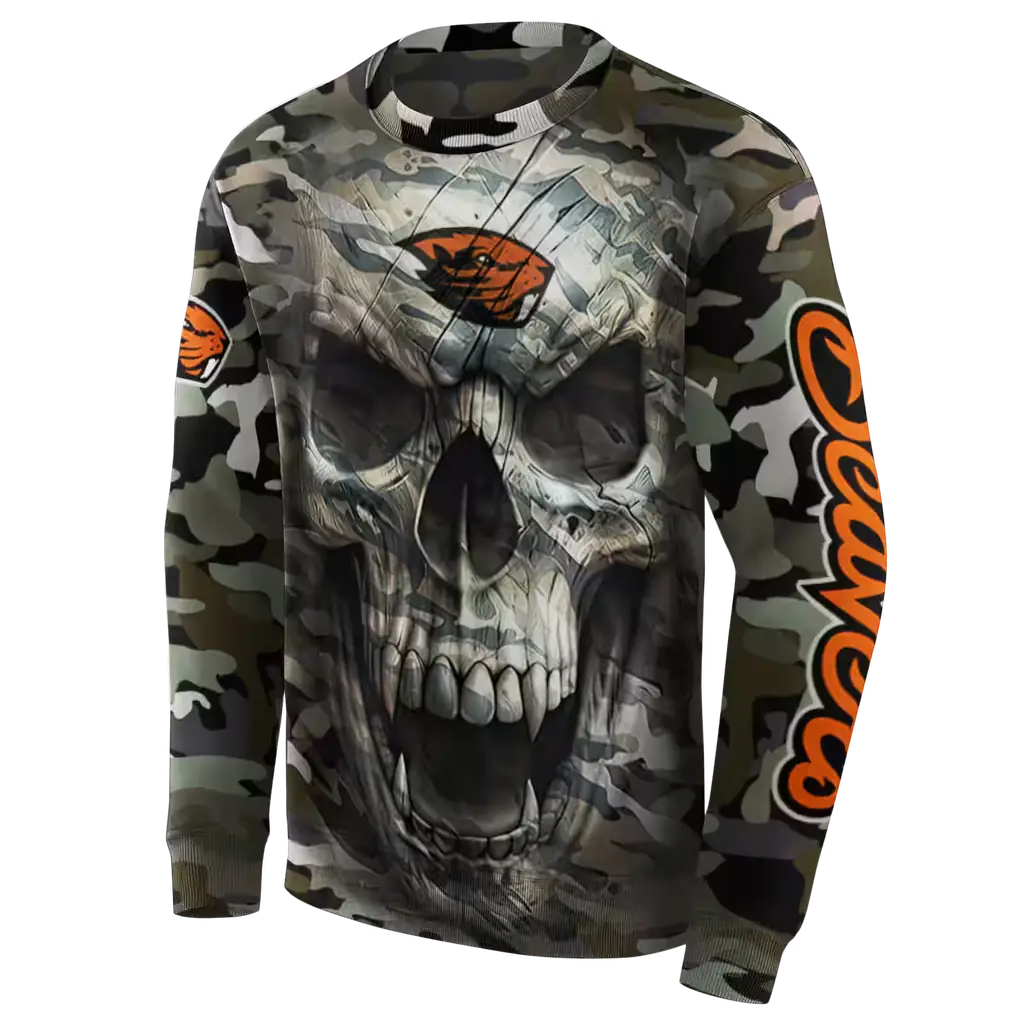 customized oregon state beavers camo skull hoodie new arrival customized oregon state beavers camo skull hoodie new arrival