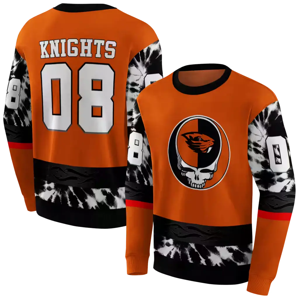 customized oregon state beavers grateful vibes orange hoodie premium grade customized oregon state beavers grateful vibes orange hoodie premium grade