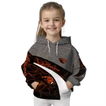 customized oregon state beavers hexagonal mesh orange black gray hoodie best selling