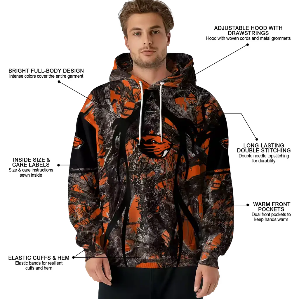 customized oregon state beavers hunting theme orange black hoodie latest model customized oregon state beavers hunting theme orange black hoodie latest model