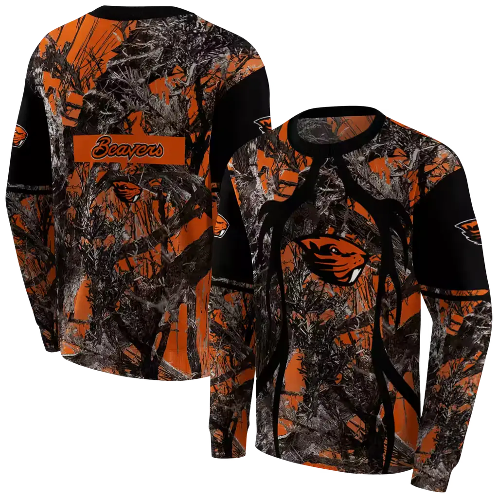 customized oregon state beavers hunting theme orange black hoodie premium grade customized oregon state beavers hunting theme orange black hoodie premium grade