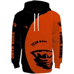 customized oregon state beavers minimalist design orange black hoodie best selling