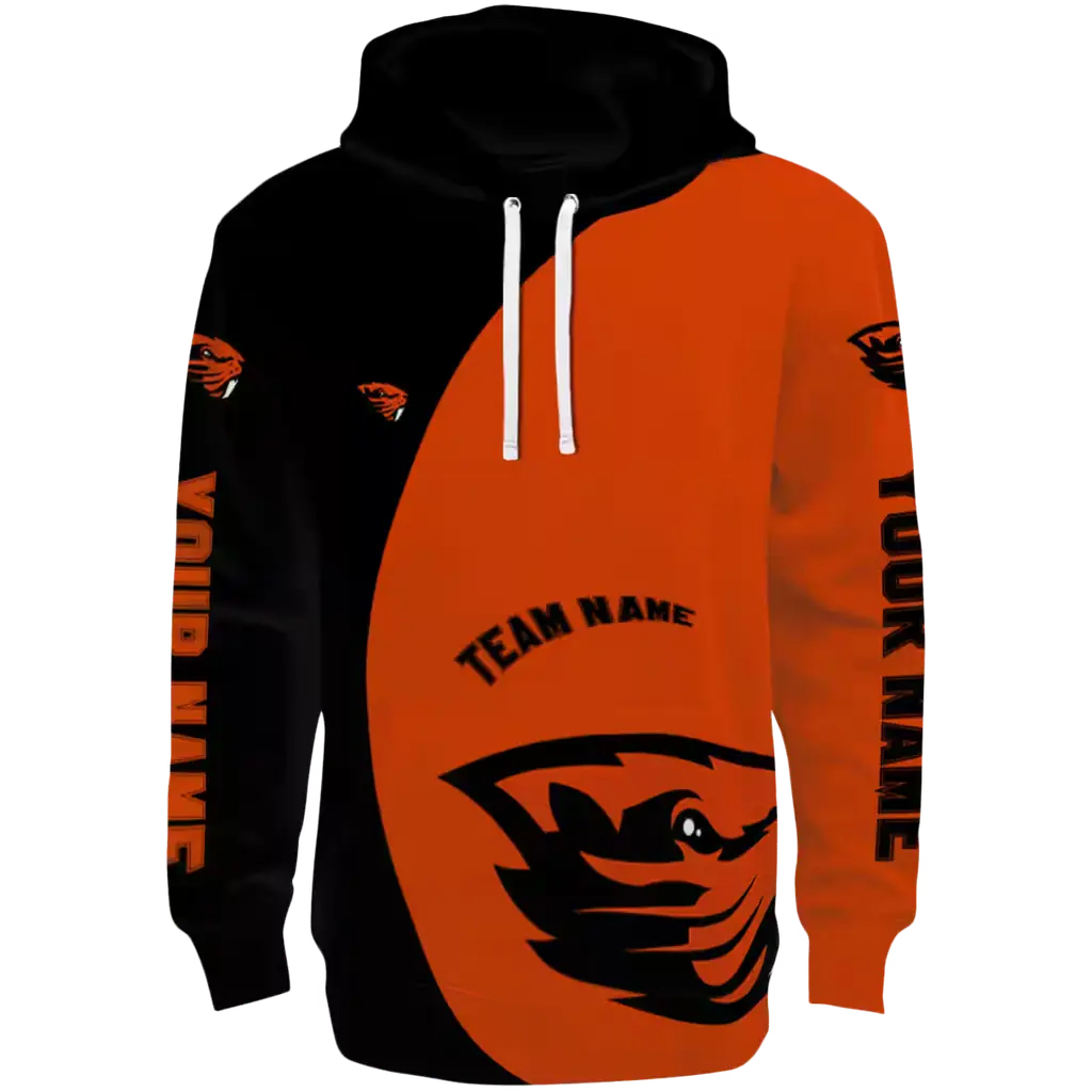 customized oregon state beavers minimalist design orange black hoodie best selling customized oregon state beavers minimalist design orange black hoodie best selling