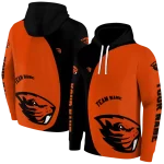 customized oregon state beavers minimalist design orange black hoodie best selling