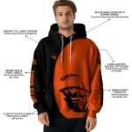 customized oregon state beavers minimalist design orange black hoodie best selling