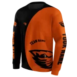 customized oregon state beavers minimalist design orange black hoodie best selling