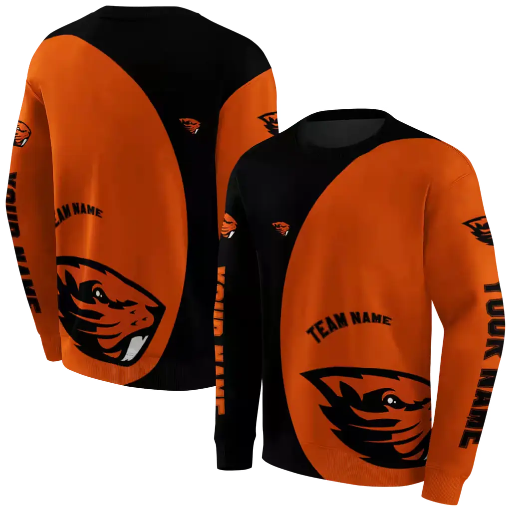customized oregon state beavers minimalist design orange black hoodie premium grade customized oregon state beavers minimalist design orange black hoodie premium grade