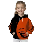 customized oregon state beavers minimalist design orange black hoodie best selling
