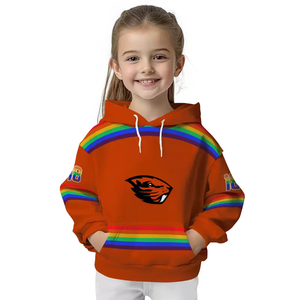 customized oregon state beavers rainbow stripes orange hoodie top rated customized oregon state beavers rainbow stripes orange hoodie top rated
