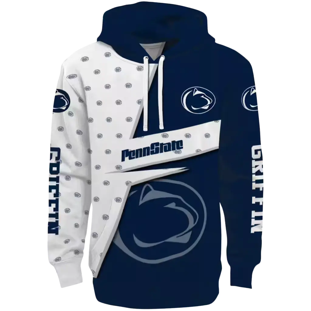 customized penn state nittany lions abstract shape blue hoodie best selling customized penn state nittany lions abstract shape blue hoodie best selling