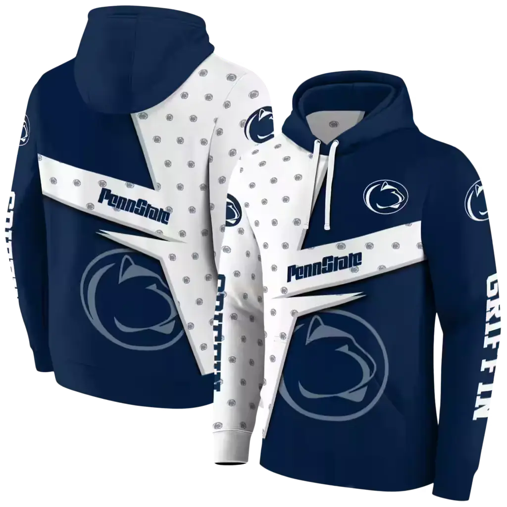 customized penn state nittany lions abstract shape blue hoodie fashion forward customized penn state nittany lions abstract shape blue hoodie fashion forward