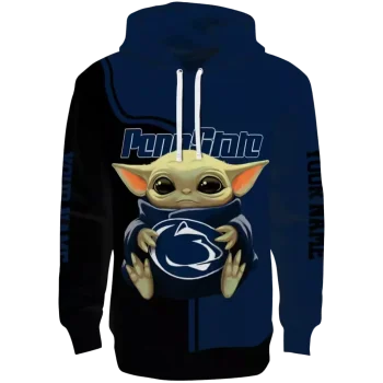 customized penn state nittany lions baby yoda blue black hoodie best selling