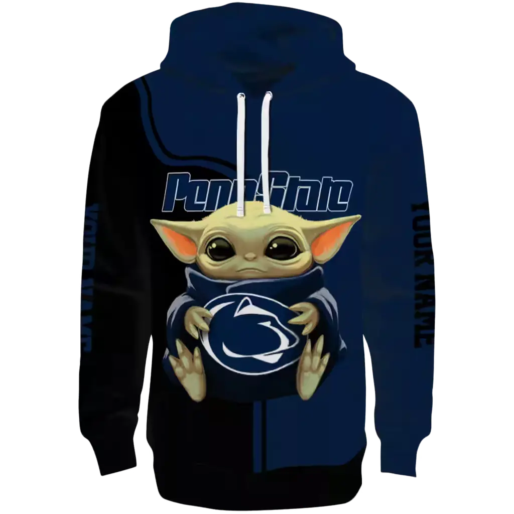 customized penn state nittany lions baby yoda blue black hoodie best selling customized penn state nittany lions baby yoda blue black hoodie best selling