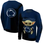 customized penn state nittany lions baby yoda blue black hoodie best selling