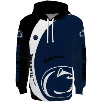 customized penn state nittany lions minimalist design blue black hoodie best selling