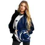 customized penn state nittany lions minimalist design blue black hoodie best selling