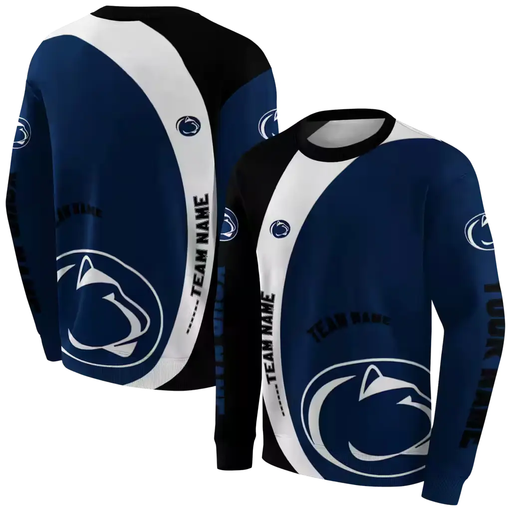 customized penn state nittany lions minimalist design blue black hoodie premium grade customized penn state nittany lions minimalist design blue black hoodie premium grade