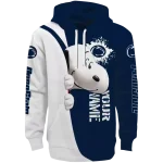 customized penn state nittany lions peeking snoopy blue hoodie best selling