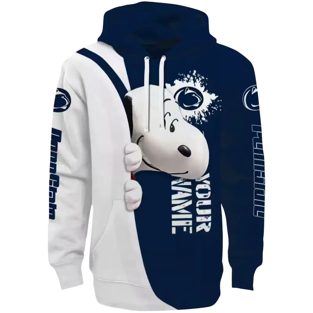 customized penn state nittany lions peeking snoopy blue hoodie best selling customized penn state nittany lions peeking snoopy blue hoodie best selling