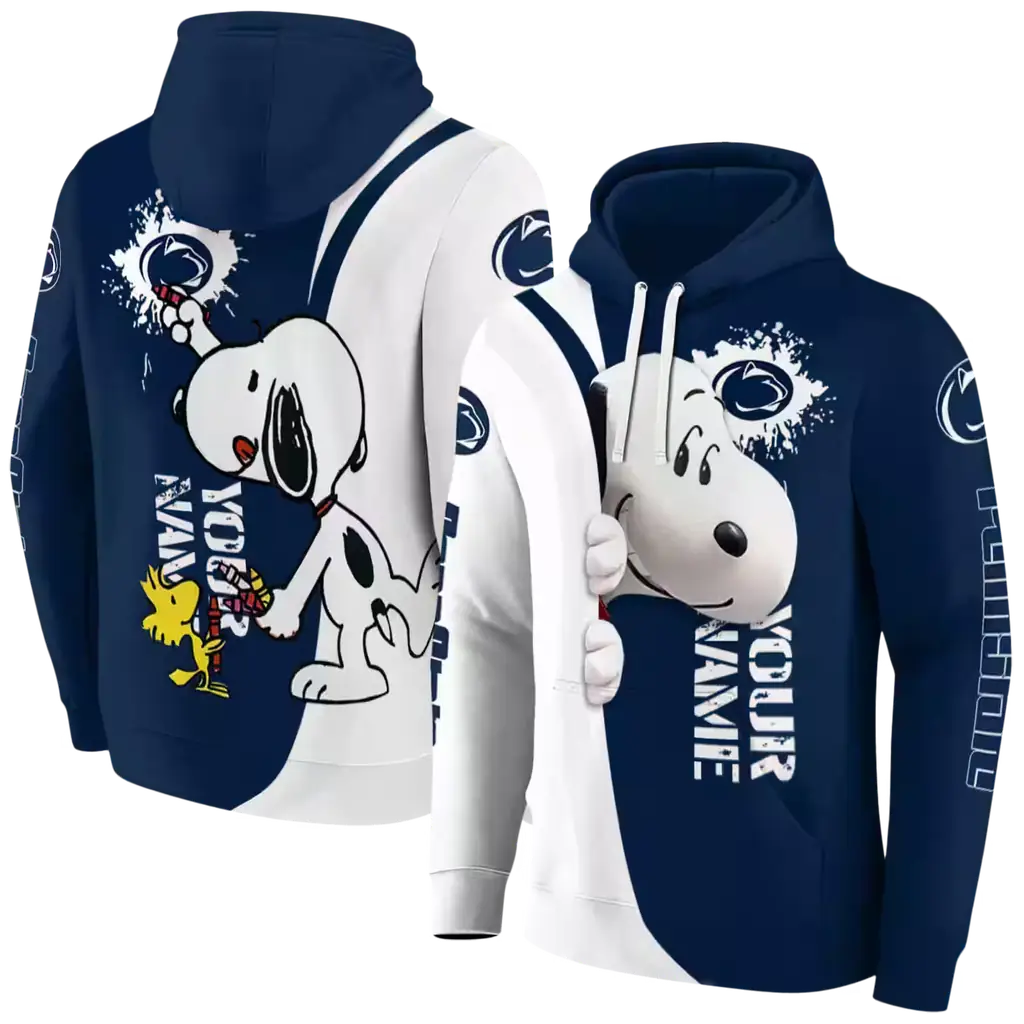 customized penn state nittany lions peeking snoopy blue hoodie fashion forward customized penn state nittany lions peeking snoopy blue hoodie fashion forward