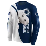 customized penn state nittany lions peeking snoopy blue hoodie best selling