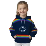 customized penn state nittany lions rainbow stripes blue hoodie best selling