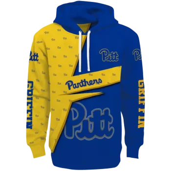 customized pittsburgh panthers abstract shape royal blue hoodie best selling